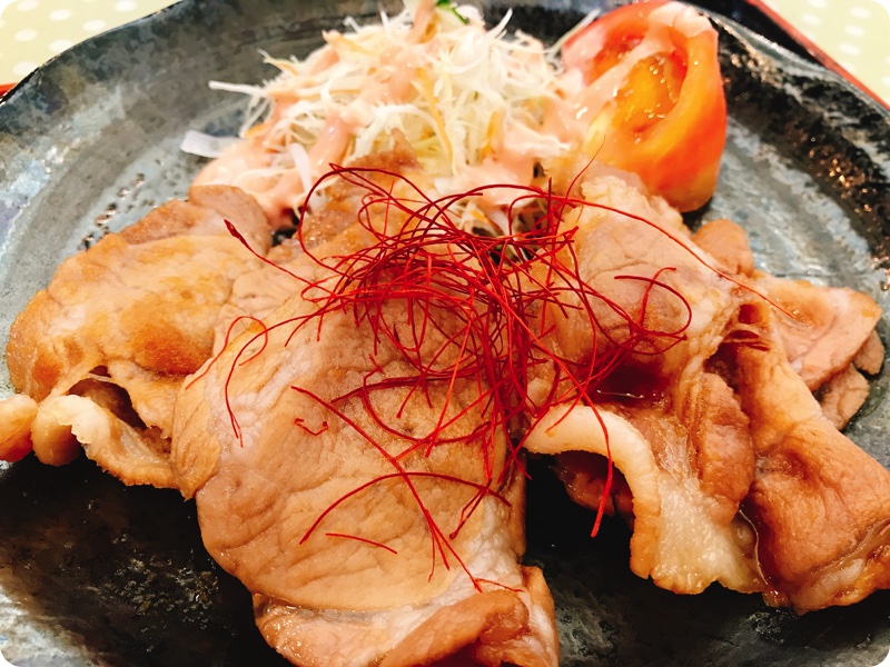 【ランチ部】石垣島食堂 豚のしょうが焼き 390円